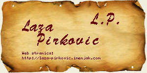 Laza Pirković vizit kartica